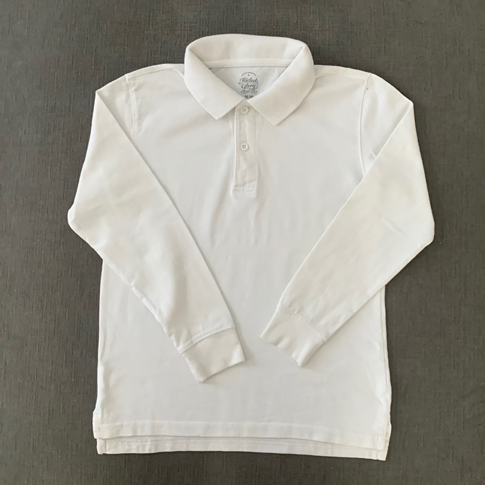 School uniform long sleeves polo shirt